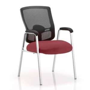 Portland Straight Leg Visitor Chair With Ginseng Chilli Seat