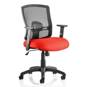 Portland Task Black Back Office Chair With Bergamot Cherry Seat - UK