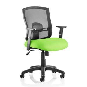 Portland Task Black Back Office Chair With Myrrh Green Seat - UK