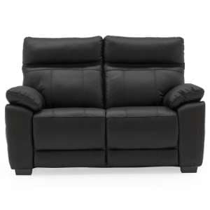 Posit Leather 2 Seater Sofa In Black