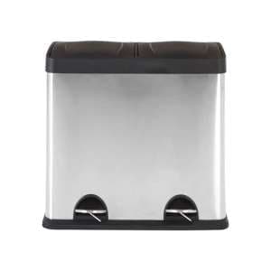 Potenza Stainless Steel 48 Litre Rex Recycle Pedal Bin - UK