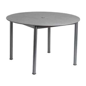Prats Outdoor 1180mm Stone Top Dining Table In Grey - UK