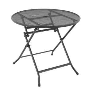 Prats Outdoor Metal 800mm Folding Dining Table In Grey - UK