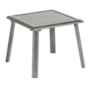 Prats Outdoor Metal Sunbed Side Table In Grey - UK