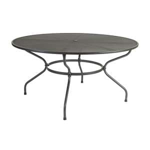 Prats Outdoor Round 1500mm Metal Dining Table In Grey - UK