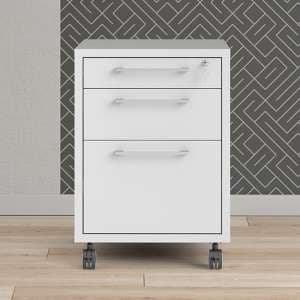 Prax Mobile Office Pedestal Drawers In White