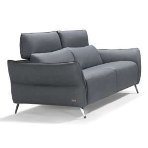 Pristina Electric Leather Recliner 2 Seater Sofa In Cobalto - UK