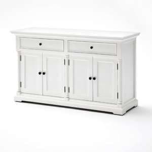 Proviko Wooden Classic Sideboard In Classic White - UK