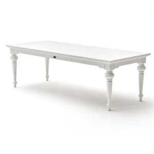 Proviko Large Wooden Dining Table In Classic White