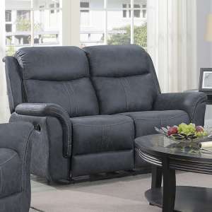 Proxima Fabric 2 Seater Sofa In Slate Grey