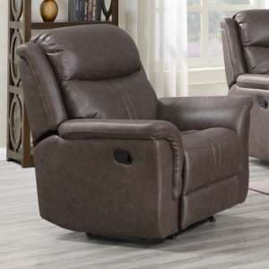 Proxima Fabric Lounge Chaise Armchair In Rustic Brown - UK