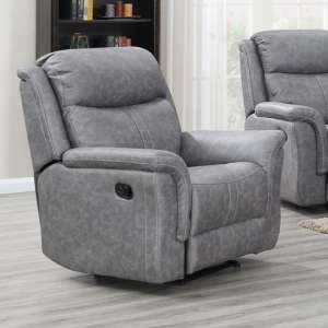 Proxima Fabric Lounge Chaise Armchair In Silver Grey - UK