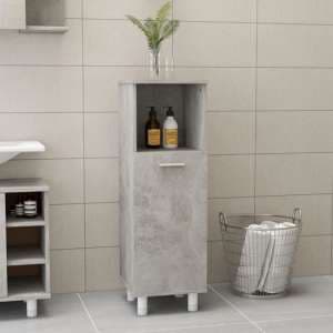 Pueblo Bathroom Storage Cabinet With 1 Door In Concrete Effect - UK