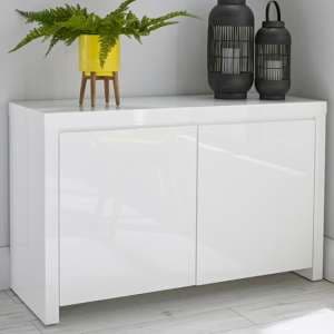 Purer High Gloss Sideboard With 2 Doors In White
