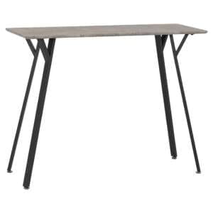 Qinson Wooden Bar Table In Concrete Effect - UK