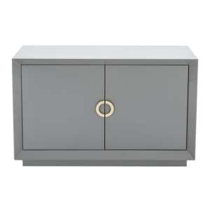 Quin High Gloss Sideboard With 2 Doors In Grey