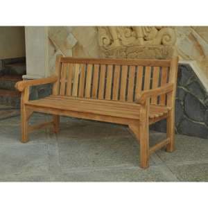 Quin Teak Wooden Garden 3 Seater Bench Teak