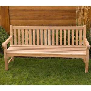 Quin Teak Wooden Garden 4 Seater Bench Teak