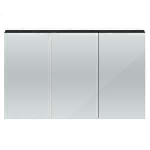 Quincy 135cm Mirrored Cabinet In Hacienda Black With 3 Doors - UK