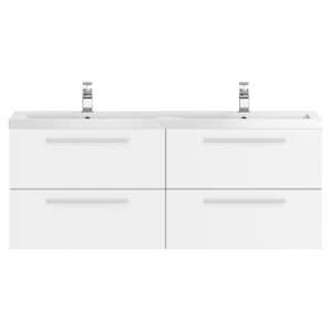 Quincy 144cm Wall Hung Vanity With Basin In Gloss White