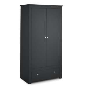 Raddix Wardrobe In Anthracite With 2 Doors And 1 Drawer - UK