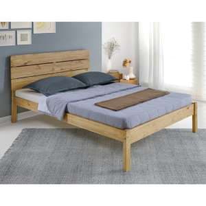 Ravello Wooden Double Bed In Waxed Pine - UK