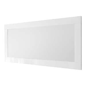 Raya Wall Mirror With White High Gloss Frame - UK