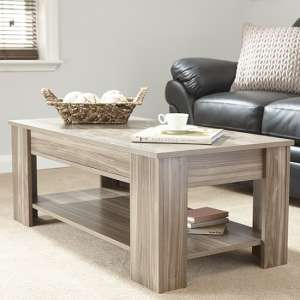 Liphook Coffee Table Rectangular In Walnut With Lift Up Top - UK