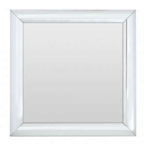 Recon Square Wall Bedroom Mirror In Thick Silver Frame