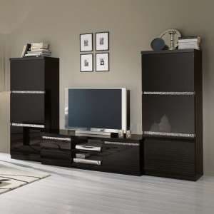 Regal Living Set 1 In Black With Gloss Lacquer Cromo Details