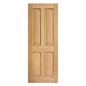 Regent Raised 2032mm x 813mm Internal Door In White Oak - UK