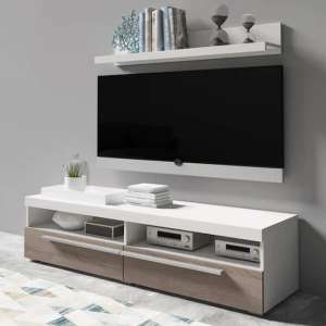 Reims TV Stand With 2 Drawers And Shelf In Andersen Pine