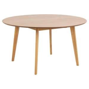 Reims Wooden Dining Table Round Large In Oak - UK