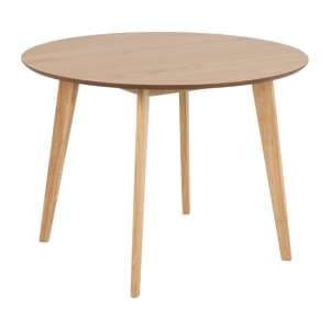 Reims Wooden Dining Table Round In Oak With Oak Legs - UK
