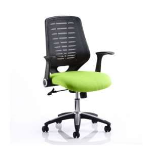 Relay Task Black Back Office Chair With Myrrh Green Seat - UK