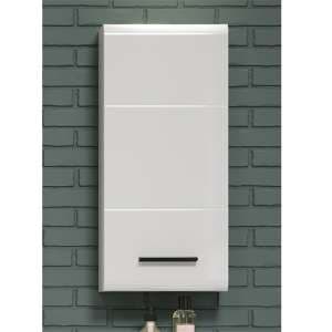 Reus Large Wall Hung High Gloss Storage Cabinet In White - UK