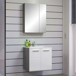 Reus Wall Hung Gloss Bathroom Furniture Set 1 In Smokey Silver