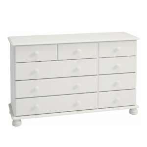 Richland Wooden Chest Of 9 Drawers In Off White - UK