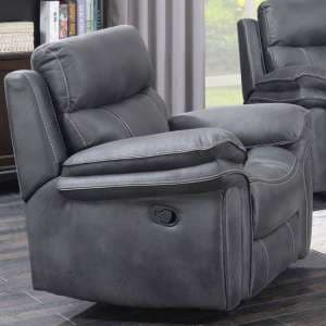 Richmond Fabric Recliner Sofa Chair In Charcoal Grey - UK