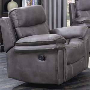 Richmond Fabric Recliner Sofa Chair In Graphite Grey - UK