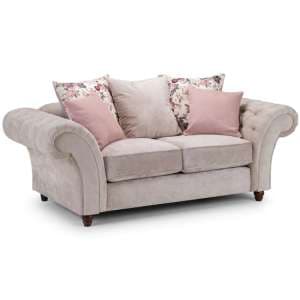 Rima Fabric 2 Seater Sofa In Beige - UK