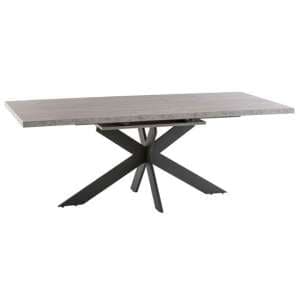 Remika Marble Effect Extending Dining Table In Light Grey