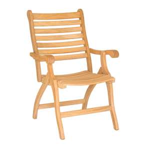 Robalt Outdoor Wooden Folding Dining Armchair In Natural
