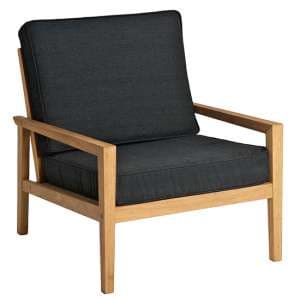 Robalt Outdoor Wooden Lounge Chair In Natural - UK