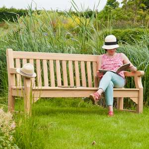 Robalt Outdoor Park Wooden 6ft Seating Bench In Natural - UK