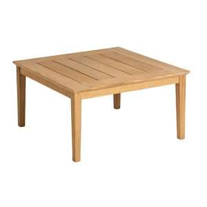 Robalt Outdoor Square 800mm Wooden Side Table In Natural - UK