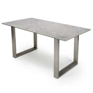 Rocca Ceramic And Glass Dining Table With Steel Base