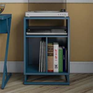 Rockingham Wooden Turntable Bookcase In Blue