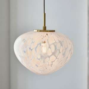 Rome Confetti Glass Single Ceiling Pendant Light In Satin Brass
