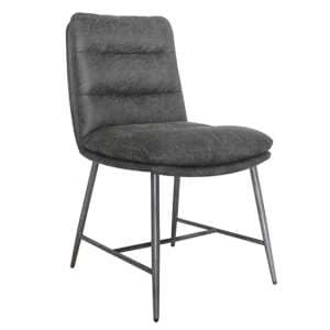 Rome Fabric Dining Chair With Metal Legs In Hickory